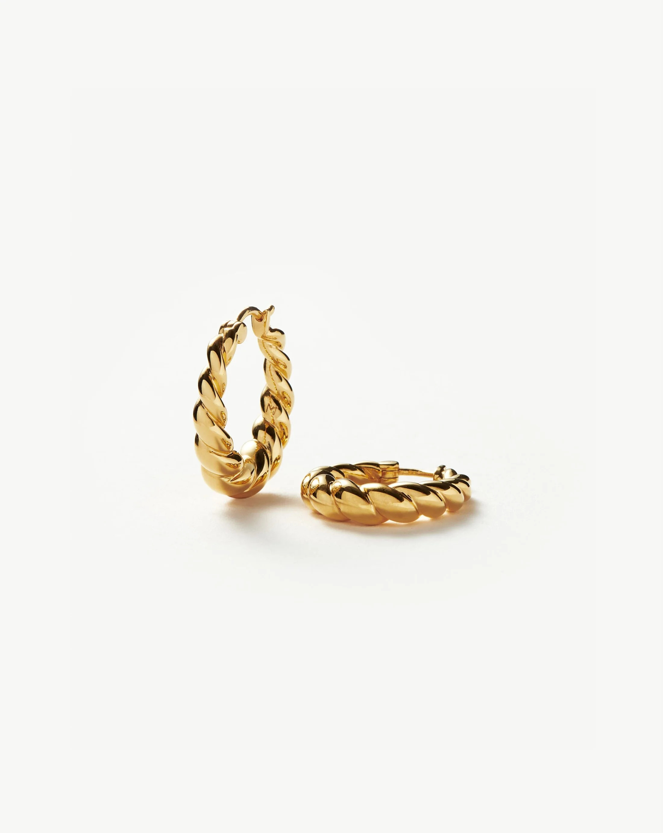 Twisted Tidal Medium Hoop Earrings | Gold | Missoma UK | Missoma UK