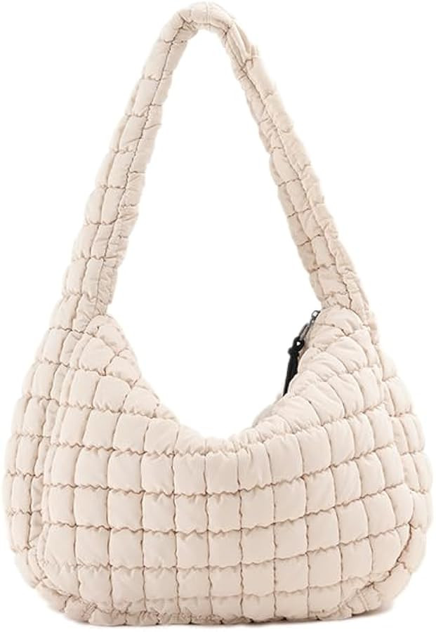 VAKAER Puffer Tote Bag for Women Quilted Crossbody Large Hobo Carryall Lightweight Padded Shoulde... | Amazon (US)