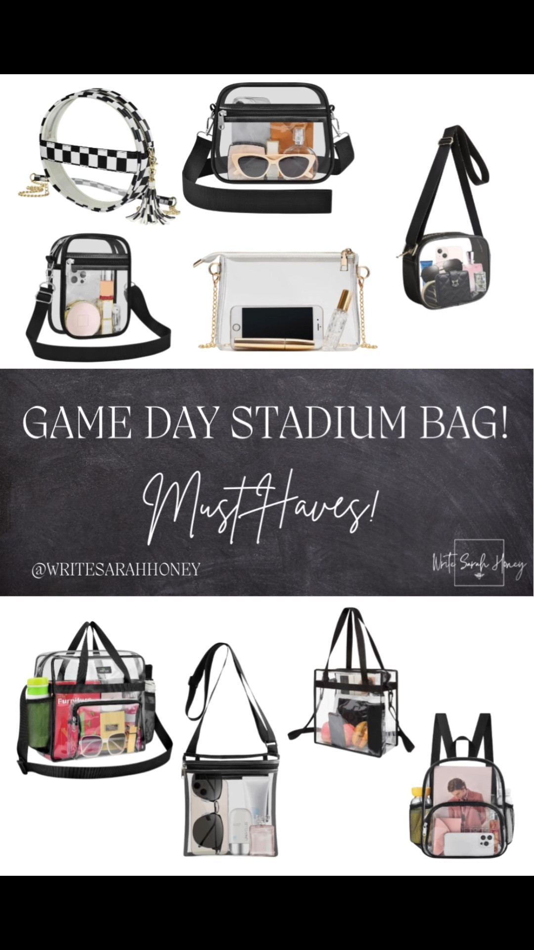 Game Day has never looked better!!! Shop Stadium Bags from Amazon! FOLLOW WRITE SARAH HONEY FOR MORE GAME DAY FASHION!! #Gameday #Fashion #Bags #Stadium #Gamedsyfashion

#LTKSaleAlert #LTKFallSale #LTKItBag