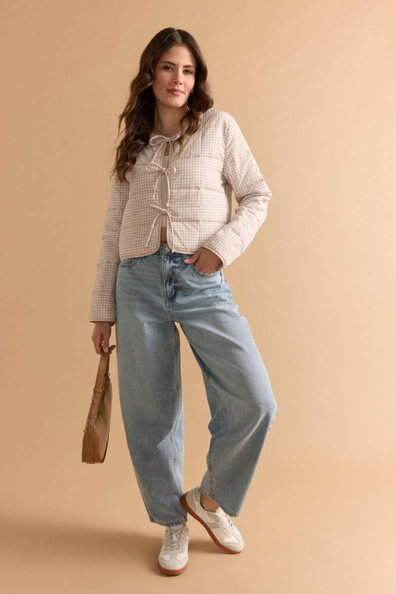 Michelle Barrel Leg Denim Jeans | Francesca's