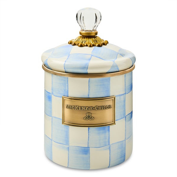 MacKenzie-Childs Sky Check Small Canister | MacKenzie-Childs