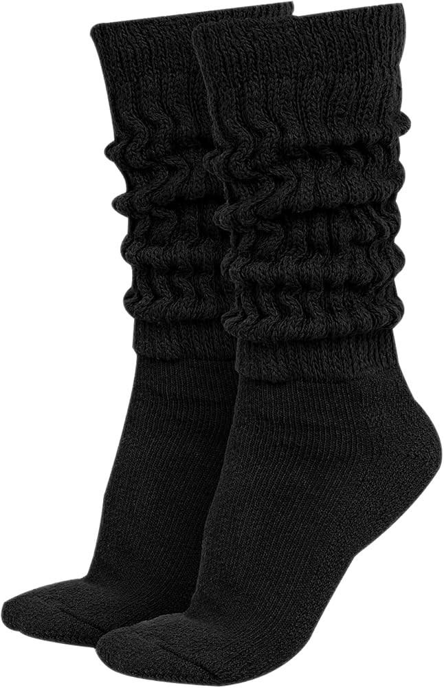 MDR Women's Extra Long & Heavy Slouch Socks For Women Cotton Wear at any Length Sock Made in USA ... | Amazon (US)
