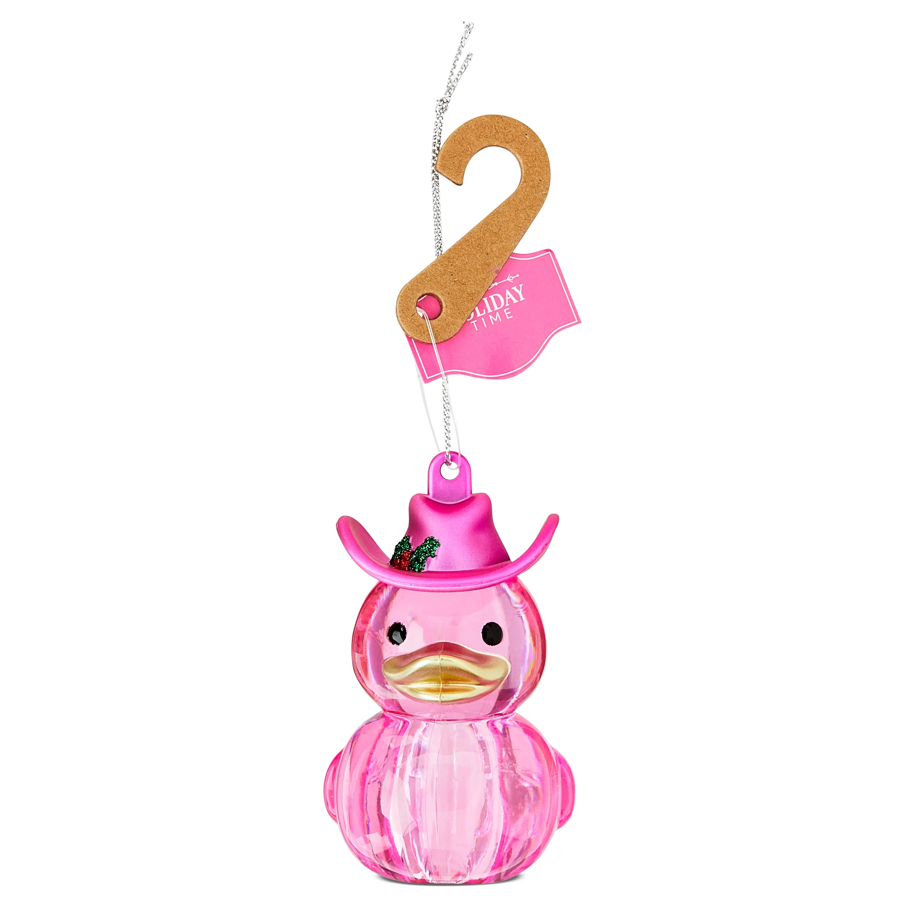 Adorno Navideño Duckie de Vaquero Transparente Rosa, 3", de Holiday Time | Walmart (US)