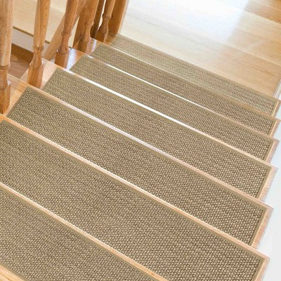 BAGOKIE 15 Pack 9"x36" Non-Slip Stair Treads for Wooden Steps, Beige | Target