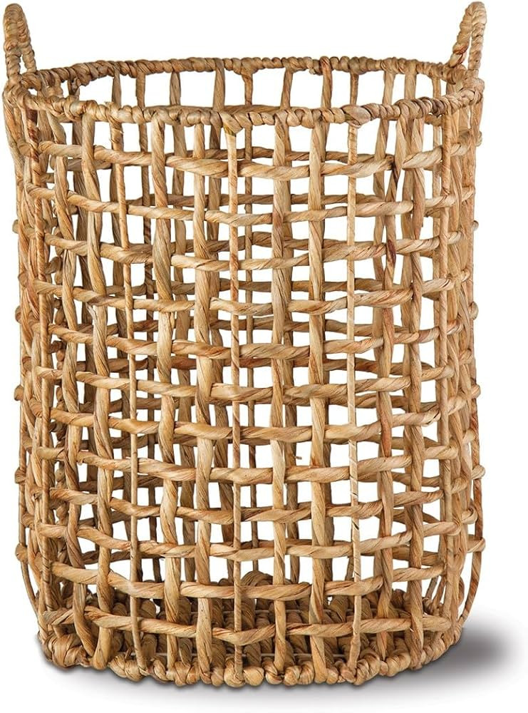 tag Bondi Water Hyacinth Open Weave Basket Made of Water Hyacinth Hand Twisted for Organization S... | Amazon (US)