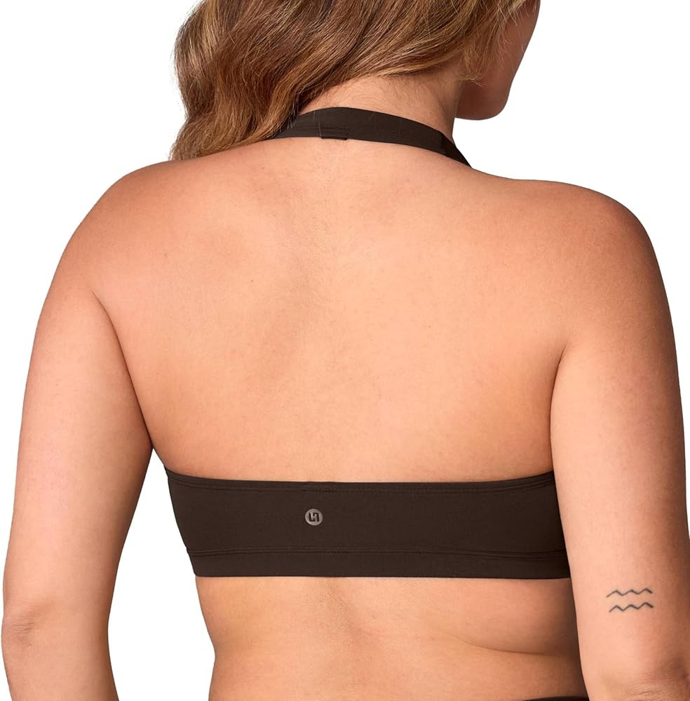 Hugcurve Detachable Halter Sports Bras Racerback for Women Padded Square Neck Open Back Yoga Work... | Amazon (US)