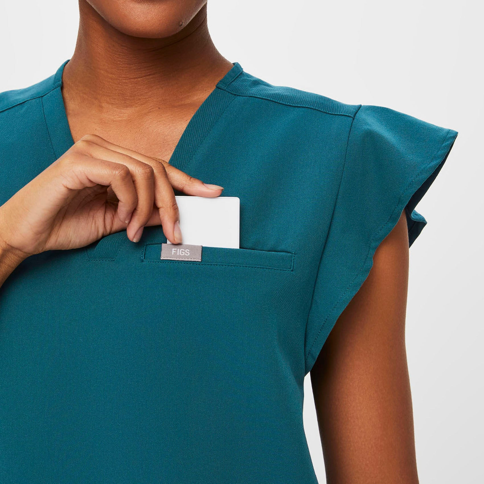 Natal Flutter Sleeve Scrub Top | FIGS