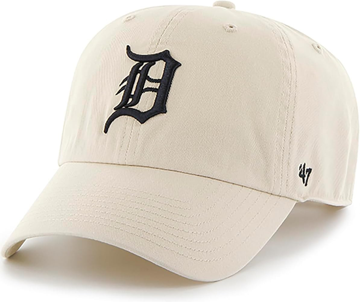 47 Brand MLB Natural Primary Logo Clean Up Adjustable Baseball Cap Hat, Adult One Size Fits All | Amazon (US)