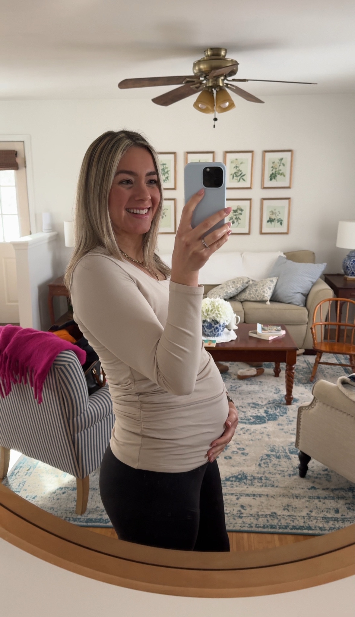 Baby bump! 🤰🏼 loving this maternity top from Abercrombie (wearing a medium) and I sized up one in the leggings! 

#LTKBump #LTKStyleTip