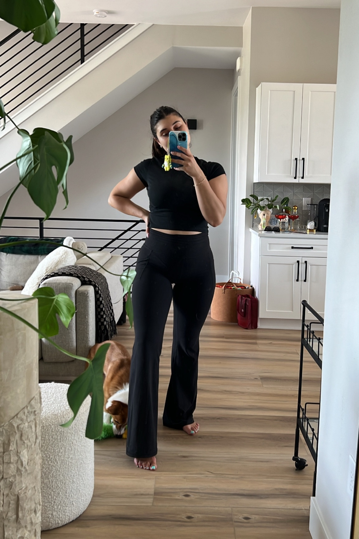 Travel fit, love leggings with pockets. Wearing size M in both 

Comfy crop top, flare legging pants, travel outfit 

#LTKtravel