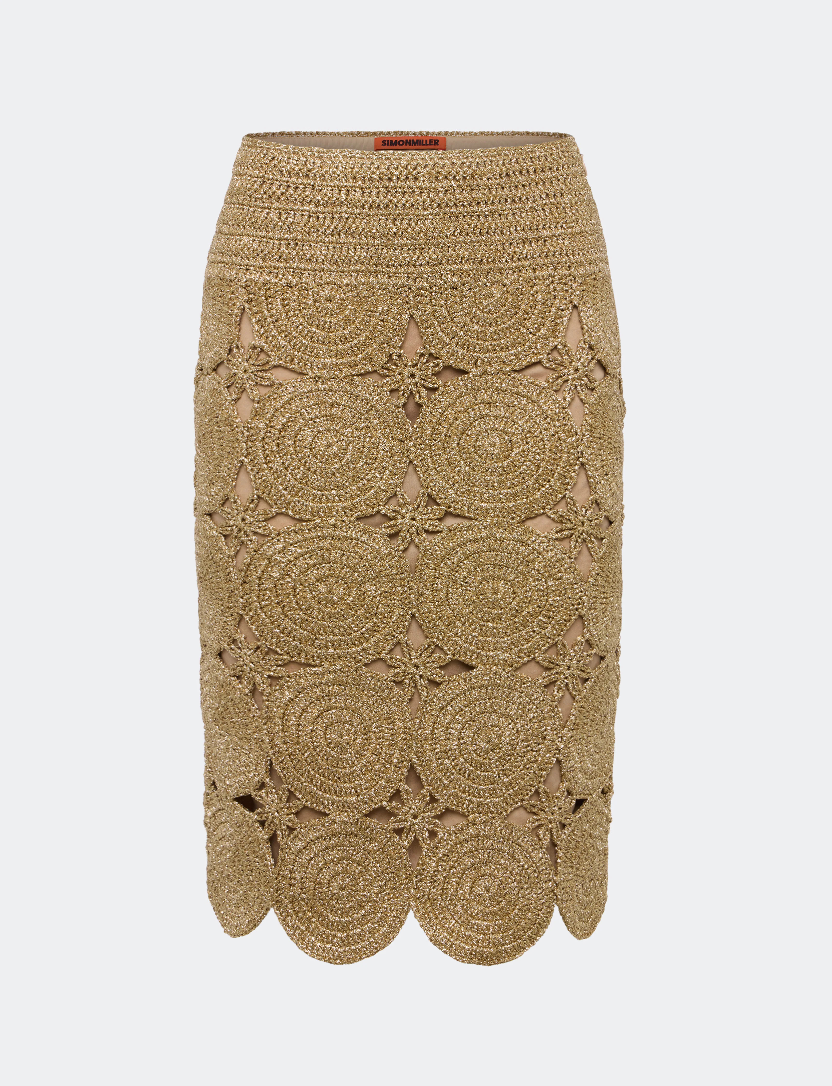 Beep Beep Midi Skirt In Star Gold | Simon Miller