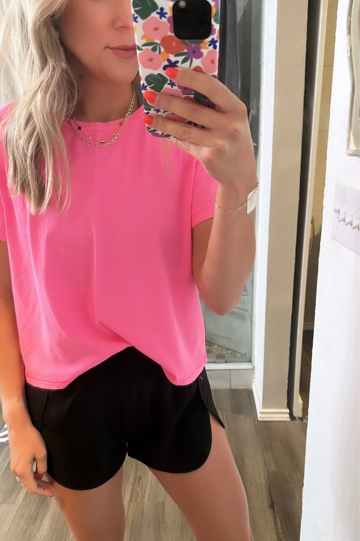 $10 target tee! 💗💗
Best amazon workout shorts
$9 phone case

Can’t go wrong!!!

#LTKunder50 #LTKstyletip #LTKfit