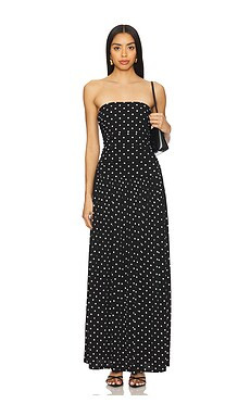 MORE TO COME Paraisa Maxi Dress in Black Polka Dot from Revolve.com | Revolve Clothing (Global)