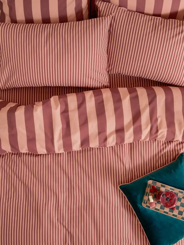 Furn Raspberry The Ultimate Stripe Fitted Bed Sheet | Next EU