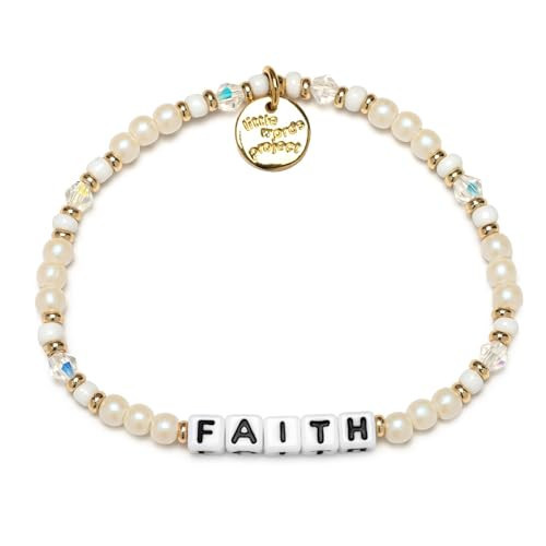 Little Words Project Handcrafted and Uniquely Designed Beaded Bracelet - Faith (L/XL) | Amazon (US)