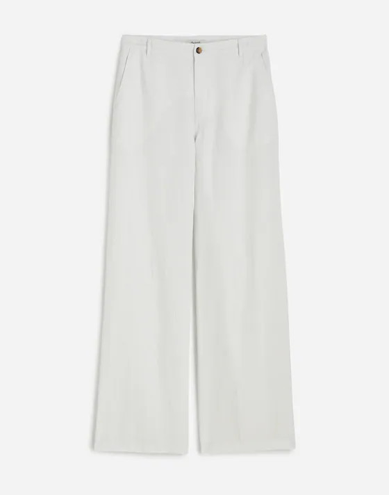 The Zoe Relaxed Wide Pant in 100% Linen | Madewell | Madewell