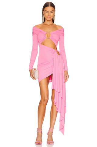 Michael Costello x REVOLVE Kurt Mini Dress in Pink from Revolve.com | Revolve Clothing (Global)