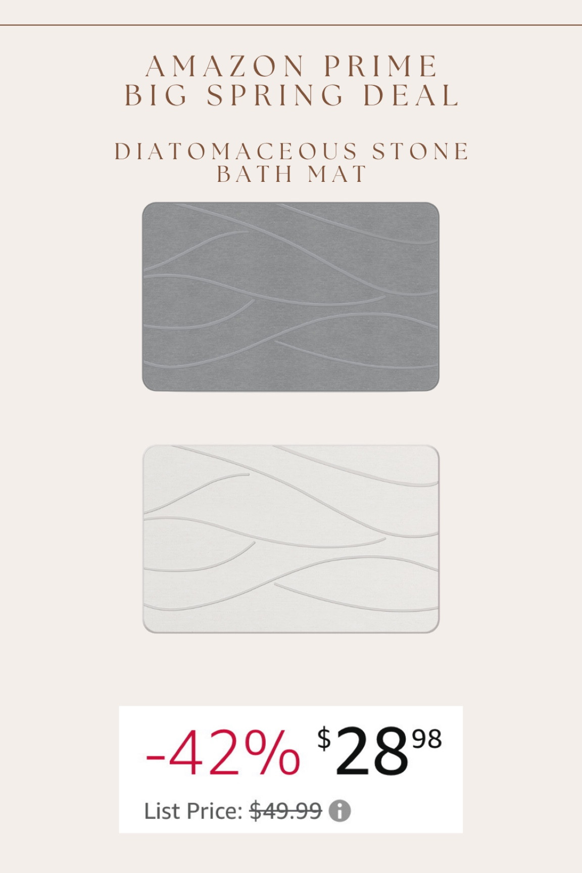If you haven’t invested in a stone bath mat yet, i found an amazing sale & i promise you neeeed! The thought of stepping onto my old wet cloth mat makes me want to puke 🤣 anything wet fabric can hold & create bacteria, mildew, mold etc 

These are quick drying, anti slip, and they look pretty too! 

#LTKsalealert #LTKhome #LTKfindsunder50