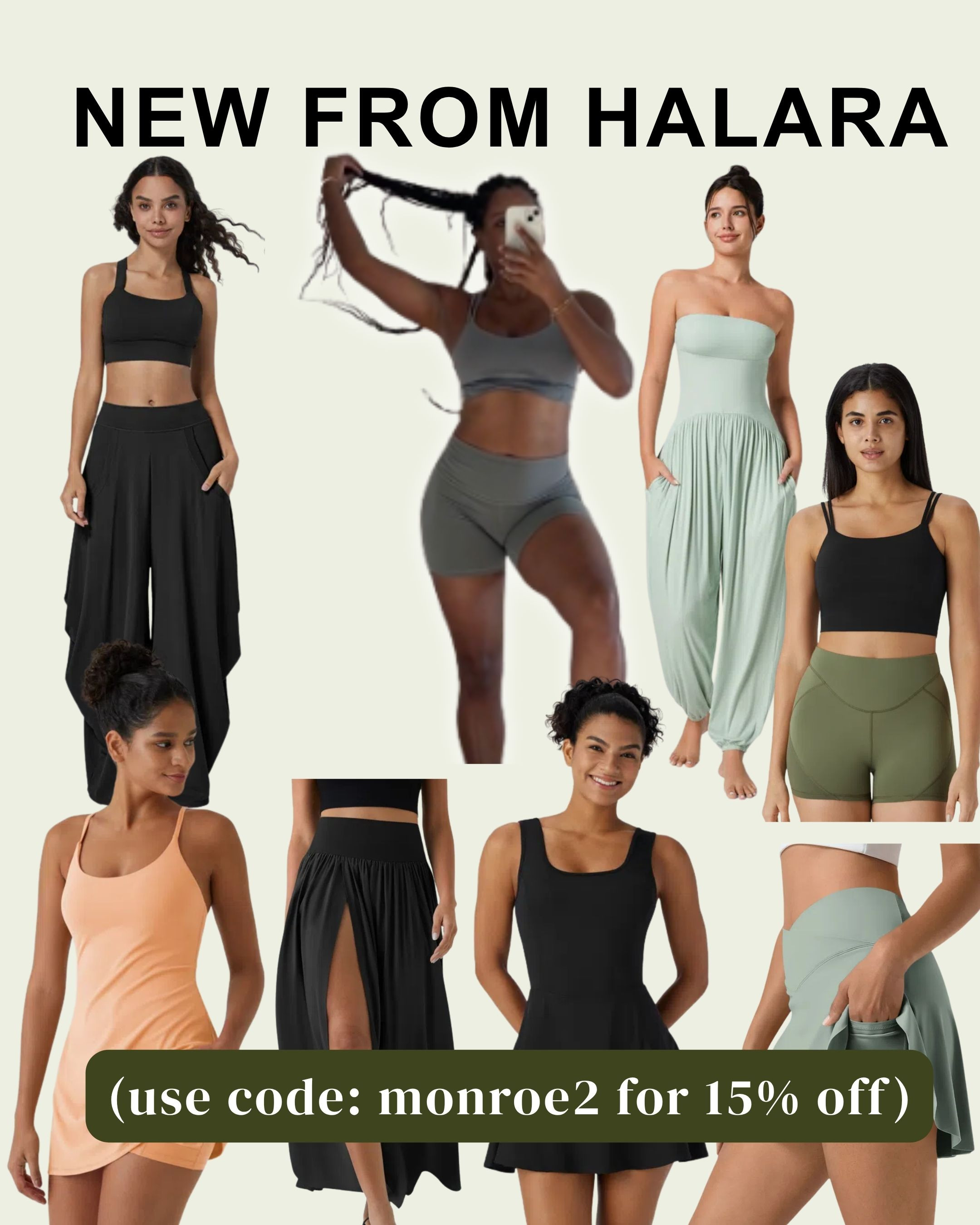 New From Halara 

(use code: monroe2 for 15% off) 

 