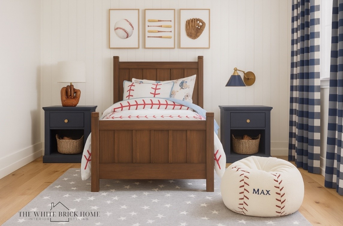 Being America’s favorite pastime home with a baseball themed bedroom that hits a home run in style! This is the perfect space for fans to dream and play everyday. 

Boys room, boys bedroom, kids room, kids bedroom, boys room decor, boys room ideas, boys room theme, boys room decor, boys room finds, home decor, baseball, baseball bedroom, toddler bedroom decor, toddler bedroom ideas, boys room bed, boys room nightstand, bean bag, baseball bean bag chair, bed, sconce, baseball wall art, lamp, kids room, Etsy, pottery barn kids, Wayfair 

#LTKKids #LTKStyleTip #LTKHome