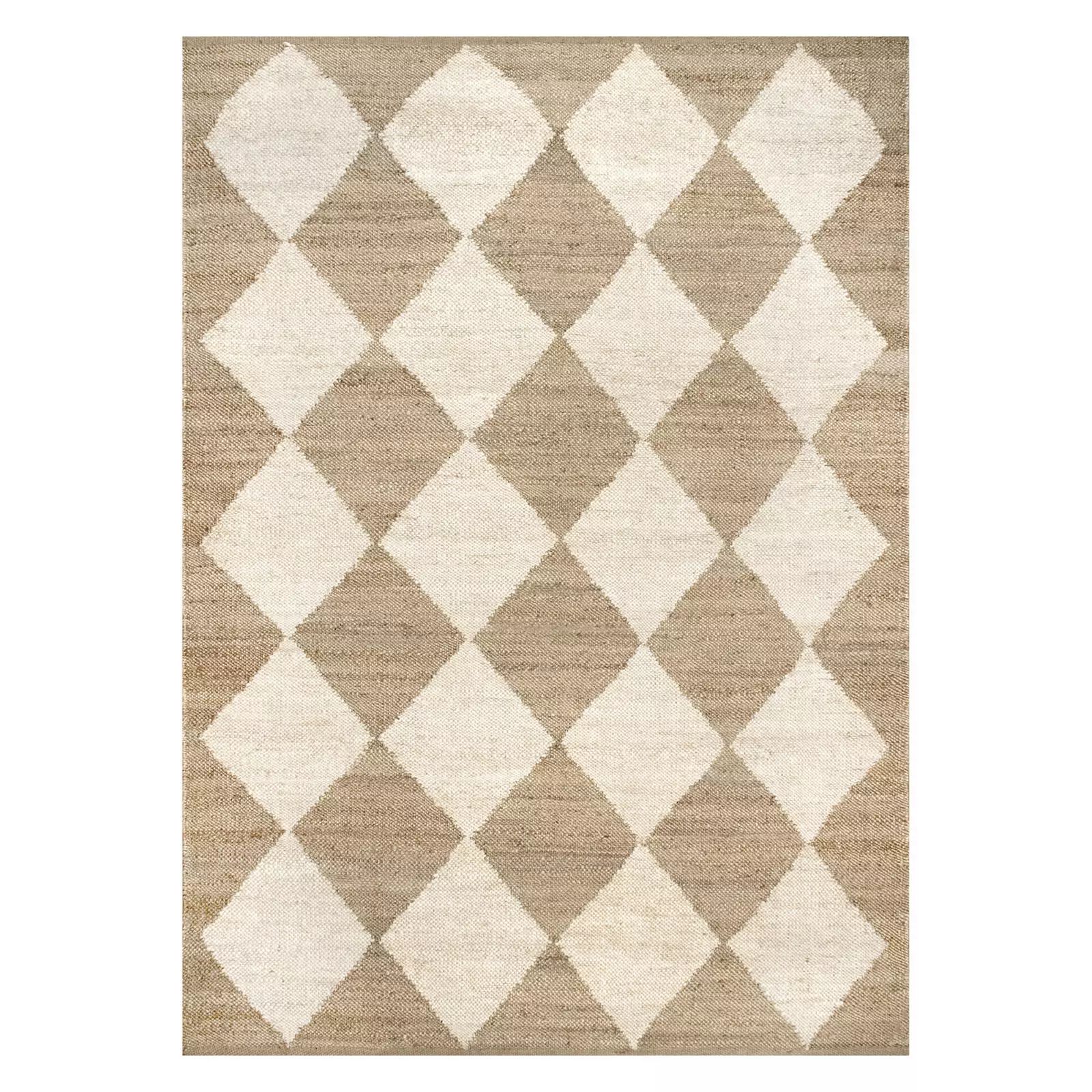 ArvinOlanoXRugsUSA Louie Diamond Checkerboard Jute Area or Throw Rug | Kohl's