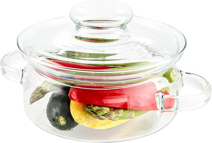 Simax Simmer Pot for Stove Potpourri, 32 Ounce Glass Pots for Cooking on Stove, Clear Pots for Co... | Amazon (US)