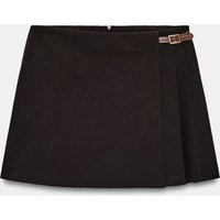 Zara - Mini Skirt With Belt Loop - Brown - M - Woman | Zara UK