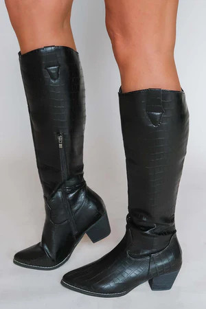 Down Broadway Boots: Black | Shophopes