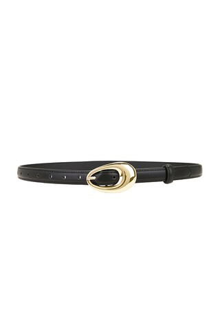 Oval Buckle Belt in Brown | Revolve Clothing (Global)
