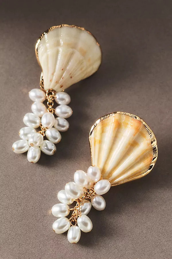 Shell and Pearl Drop Earrings | Anthropologie (US)