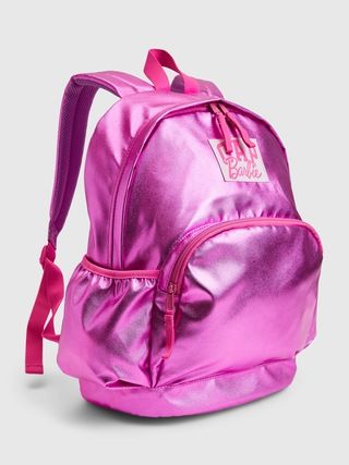 Gap × Barbie™ Kids Recycled Arch Logo Metallic Backpack | Gap (US)