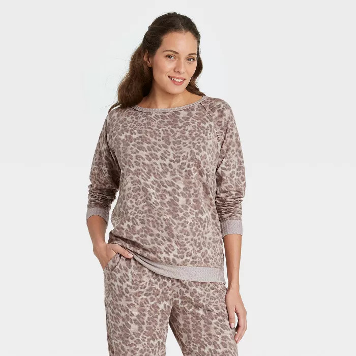Women's Leopard Print Sweatshirt - Knox Rose™ Brown | Target