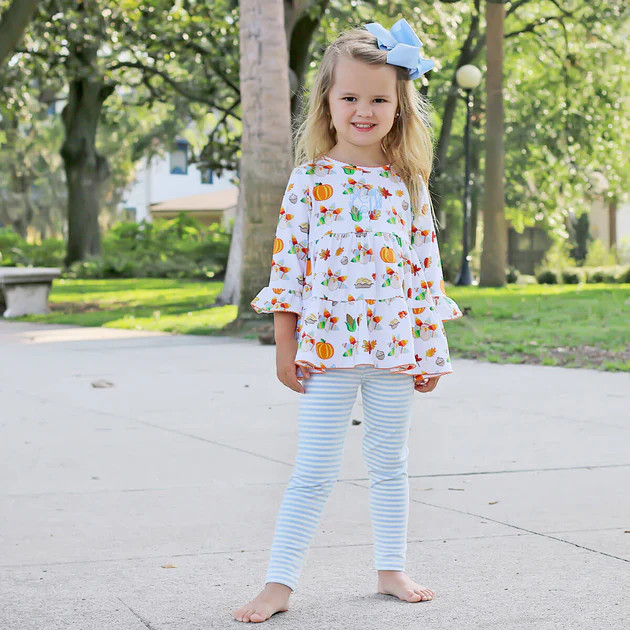 Thanksgiving Feast Print Callie Legging Set | Classic Whimsy