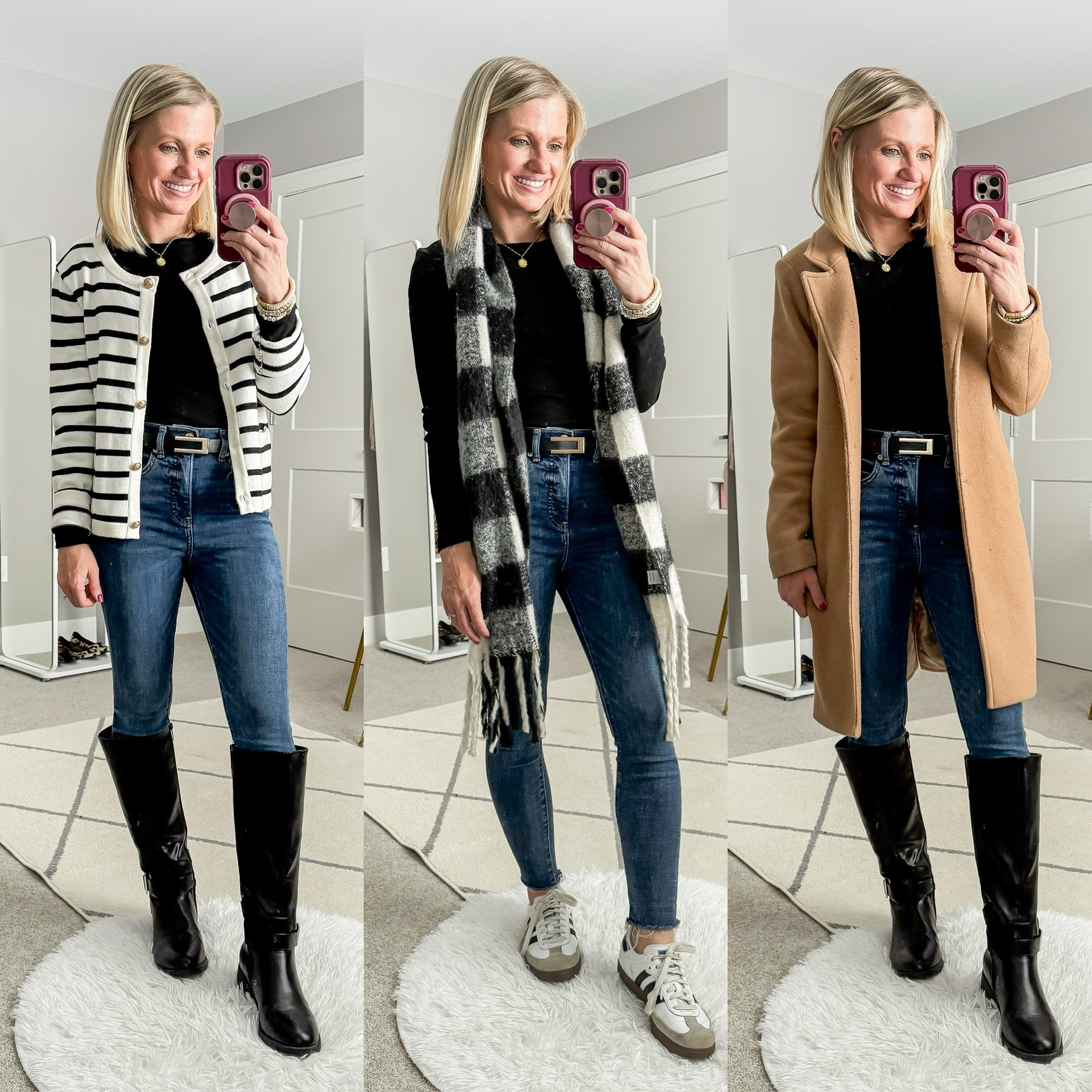 Winter mom capsule wardrobe outfits! More sizing and styling details can be found at thriftywifehappylife.com! 

#LTKStyleTip #LTKOver40 #LTKSeasonal