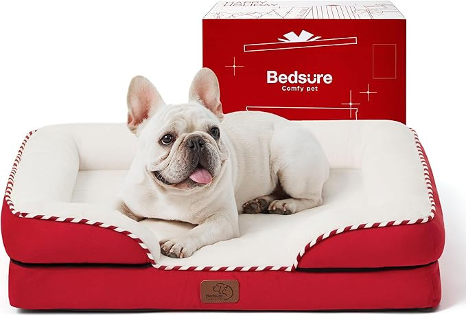 Bedsure Orthopedic Dog Bed Medium Size Dogs - Washable Medium Dog Cat Bed Waterproof, Comfort Pet... | Amazon (US)