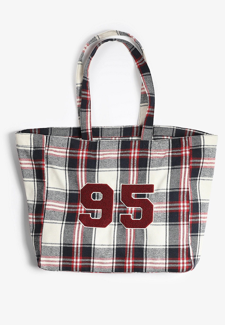 Plaid 95 Applique Tote Bag | Maurices