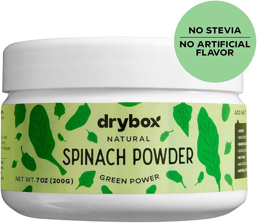 Drybox Spinach Powder, Pure Powdered Superfood for Smoothies and Baking, Iron and Antioxidant Ric... | Amazon (US)