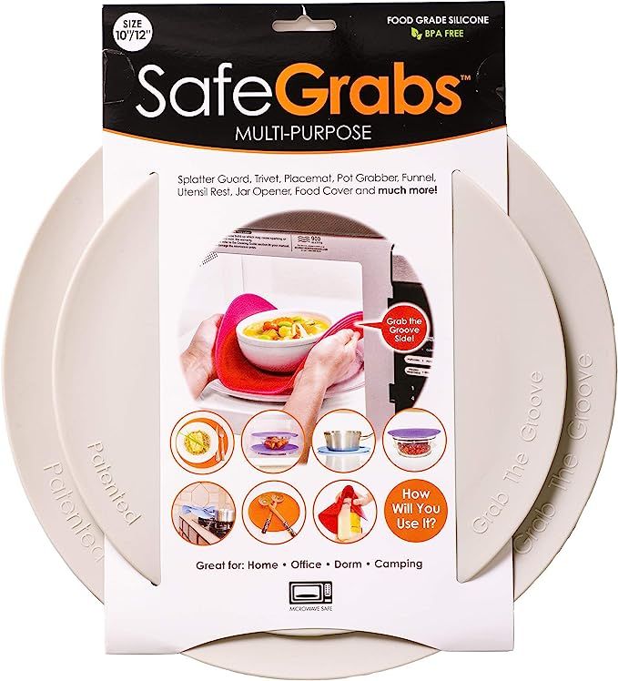 Safe Grabs: Multi-Purpose Silicone Original Microwave Mat as Seen on Shark Tank | Splatter Guard,... | Amazon (US)