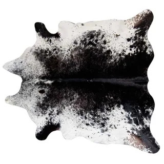 Pergamino Black Speckles Cowhide Rug - Black  Speckle 5' x 6' | Bed Bath & Beyond
