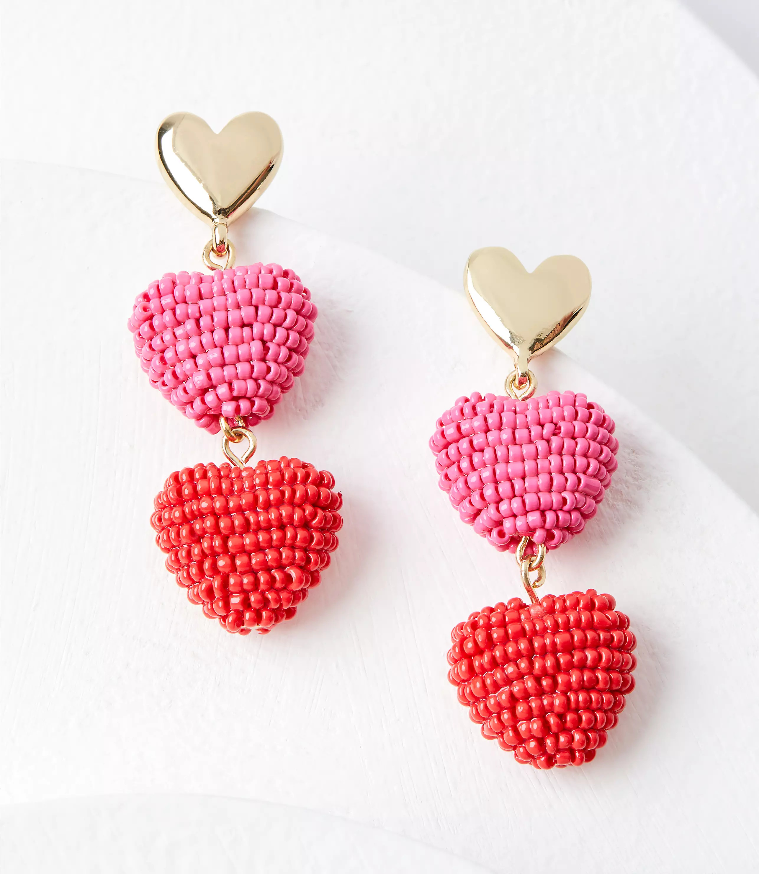 Ombre Heart Statement Earrings | LOFT