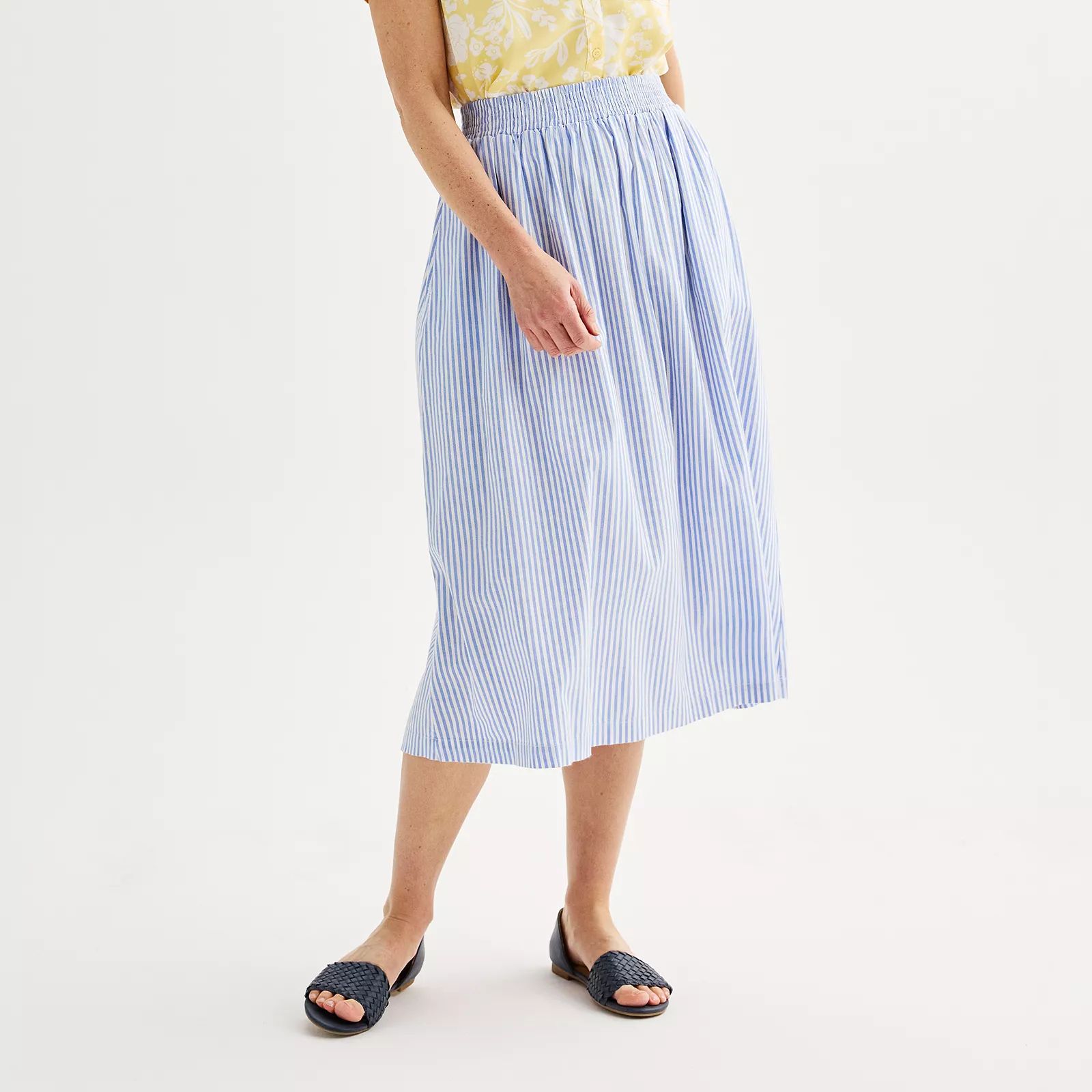 Women's Croft & Barrow® Elastic Waist Midi Skirt | Kohl's