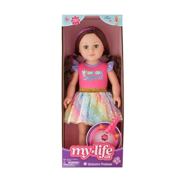 My Life As Poseable Unicorn Trainer 18” Doll, Brunette Hair - Walmart.com | Walmart (US)