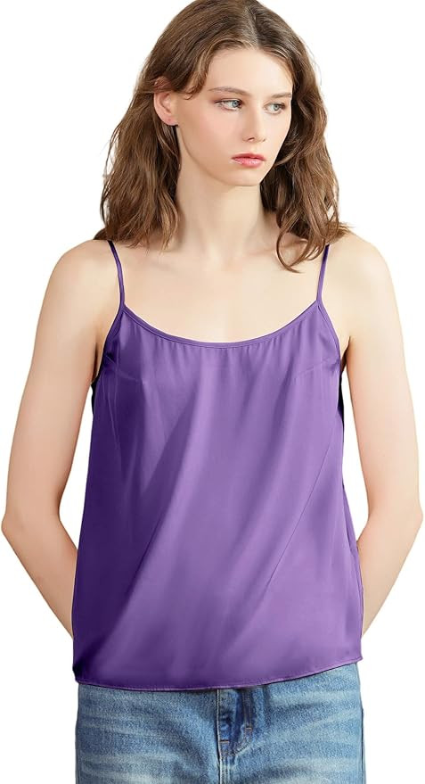 COLD POSH 19MM Mulberry Silk Camisole Tops for Women Scoop Neck Sleeveless Tank Top Casual Dressy... | Amazon (US)