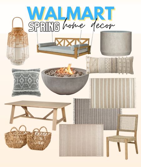 Walmart home decor, patio furniture, outdoor rug, fire pit, outdoor table, planters, baskets 

#LTKSeasonal #LTKhome