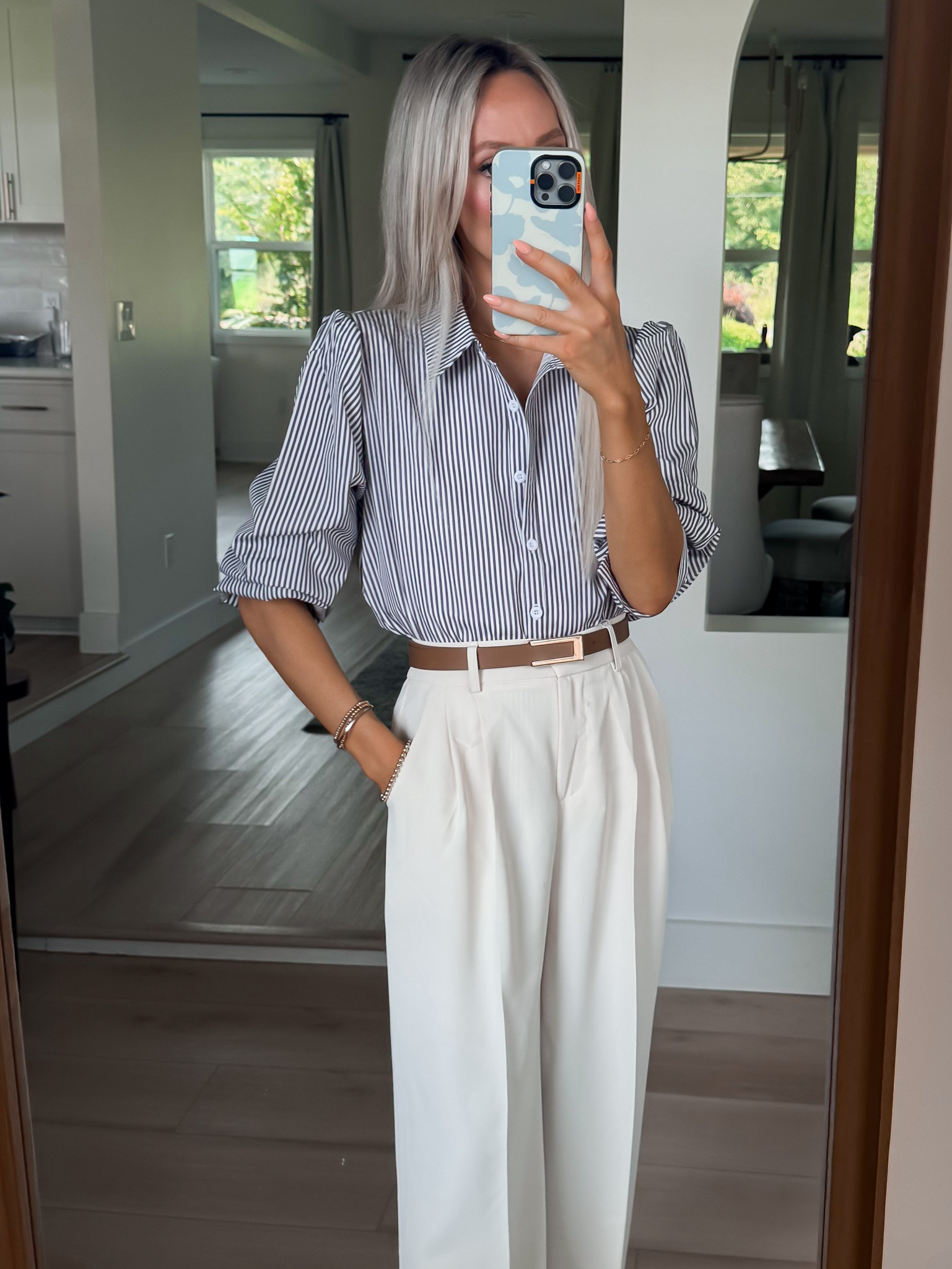 Old money Outfit
Shirt size small 
Pants xs (5’,3”)
Cami small 

Old money aesthetic, old money shirt, white trouser, white wide leg dress pants, old money pants, old money, old money fashion, blue buttons down, silk cami, summer outfit, graduation outfit, graduation style, workwear, white slacks, cream pants, cream trousers, Amazon belt, old money belt, brown belt, gold belt 

#LTKSaleAlert #LTKStyleTip #LTKWorkwear