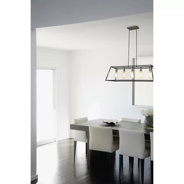 Hinerman 5 - Light Kitchen Island Linear Pendant | Wayfair Professional