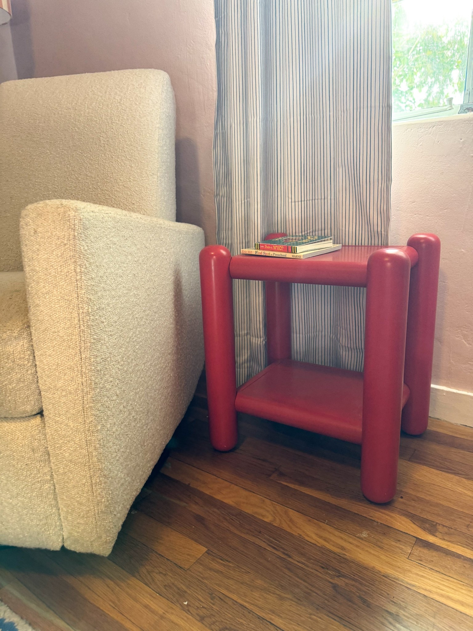 Perfect red side table for nursery or little boys room on sale

#LTKKids #LTKHome #LTKSaleAlert