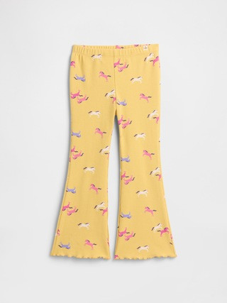 babyGap Ribbed Pull-On Print Flare Leggings | Gap Factory