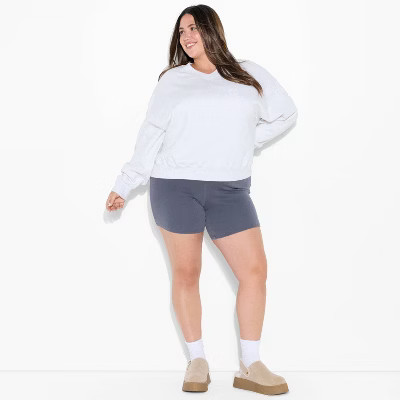 Women's Oversized Pullover Sweatshirt - Wild Fable™ Gray 2X | Target