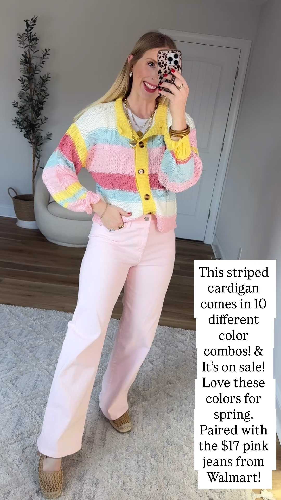 Amazon outfit, Walmart fashion, colorful striped cardigan, pink jeans 

#LTKootd #LTKmomlife